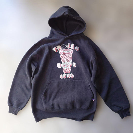 Russel atheletic sweat hoody parka USA black L