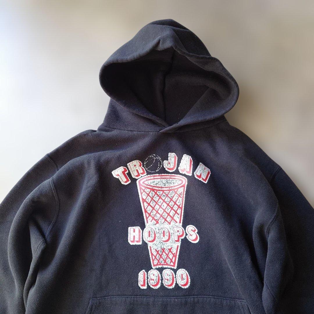 Russel atheletic sweat hoody parka USA black L