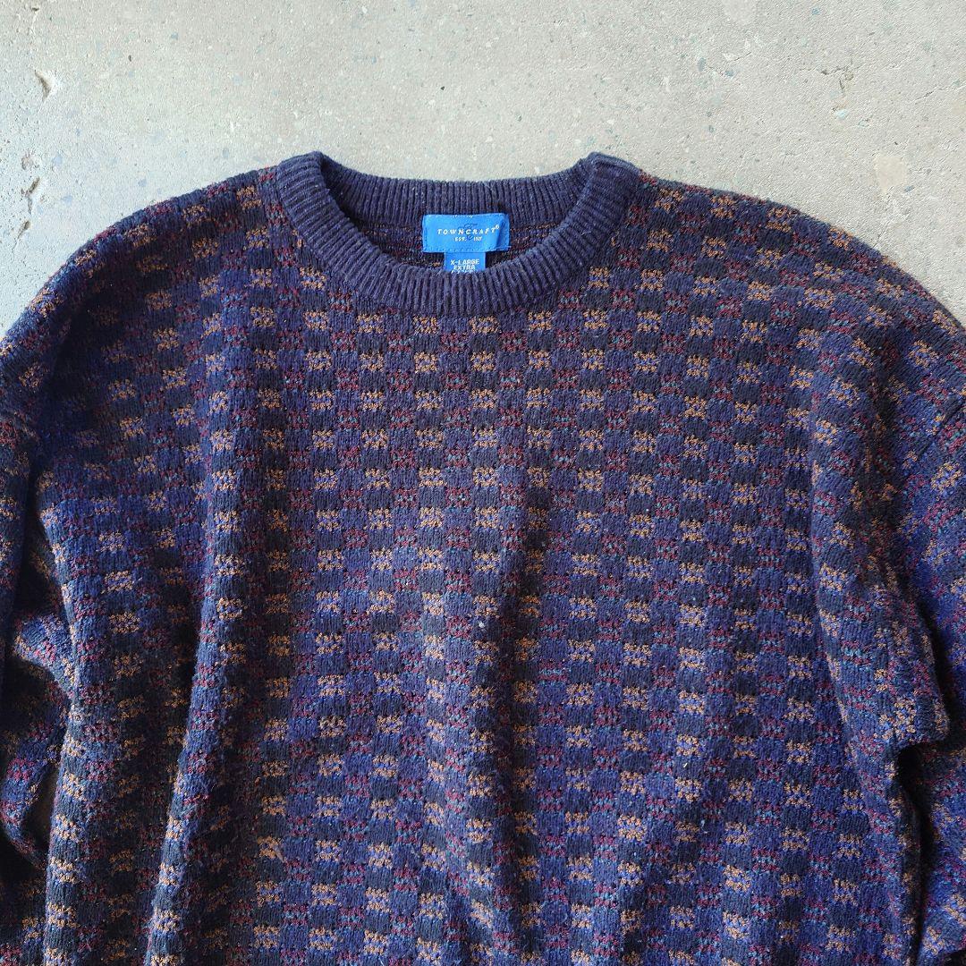 towncraft knit XL 　タウンクラフト　ジャガードニット