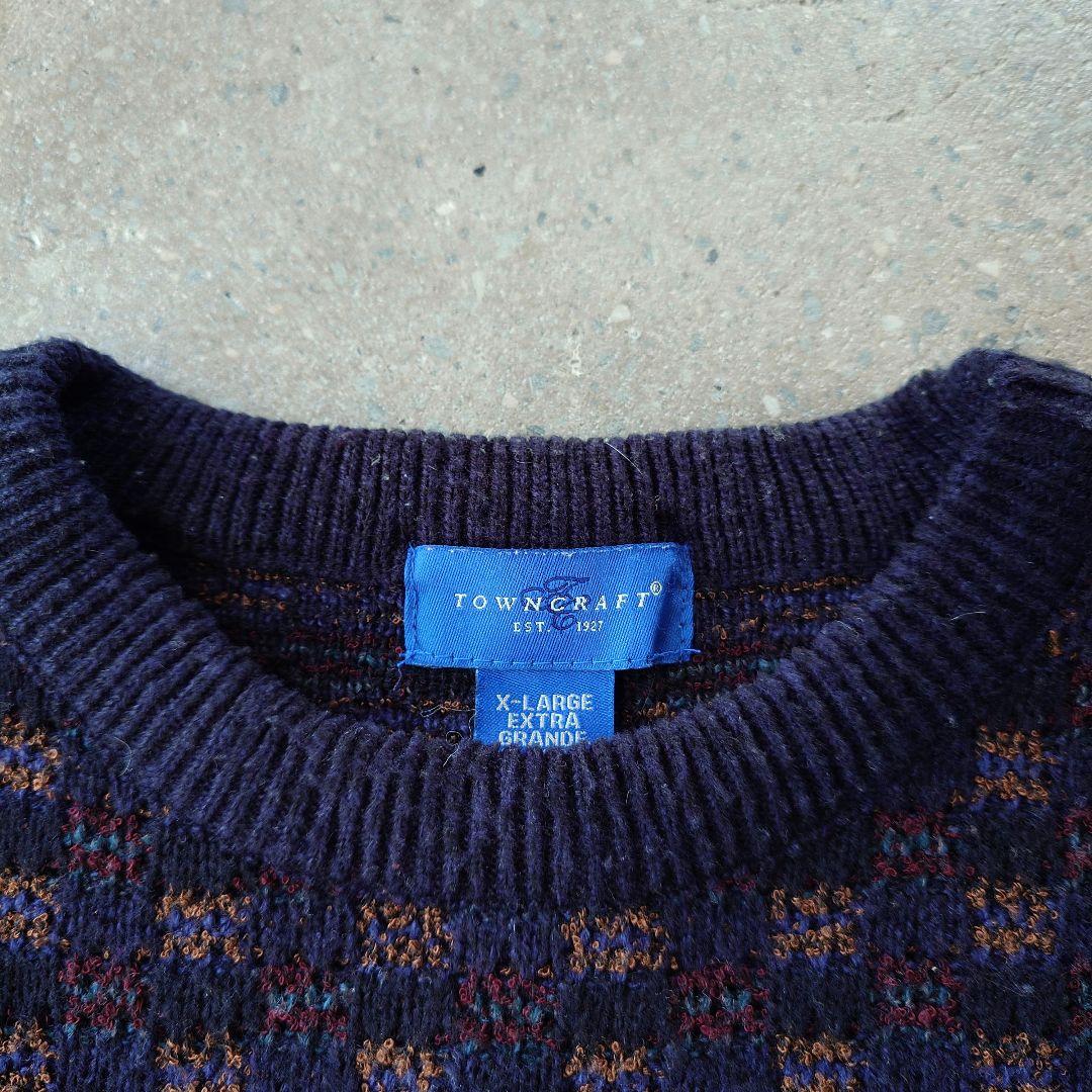 towncraft knit XL 　タウンクラフト　ジャガードニット