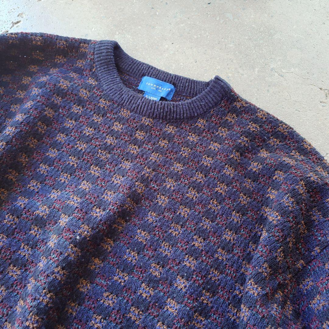 towncraft knit XL 　タウンクラフト　ジャガードニット