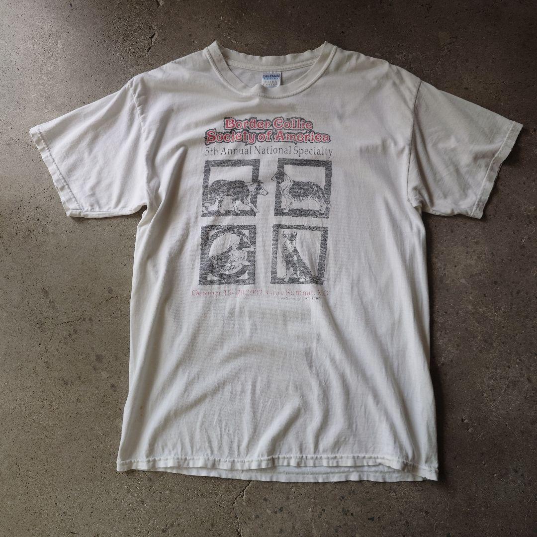 Used dog print tee L