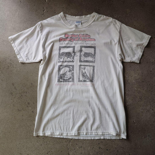 Used dog print tee L