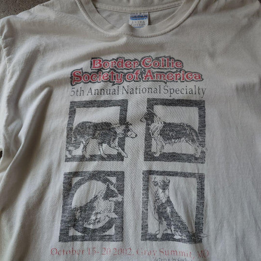 Used dog print tee L
