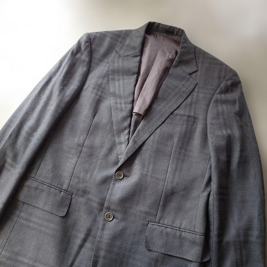 BURBERRY shadow check tailored jacket L