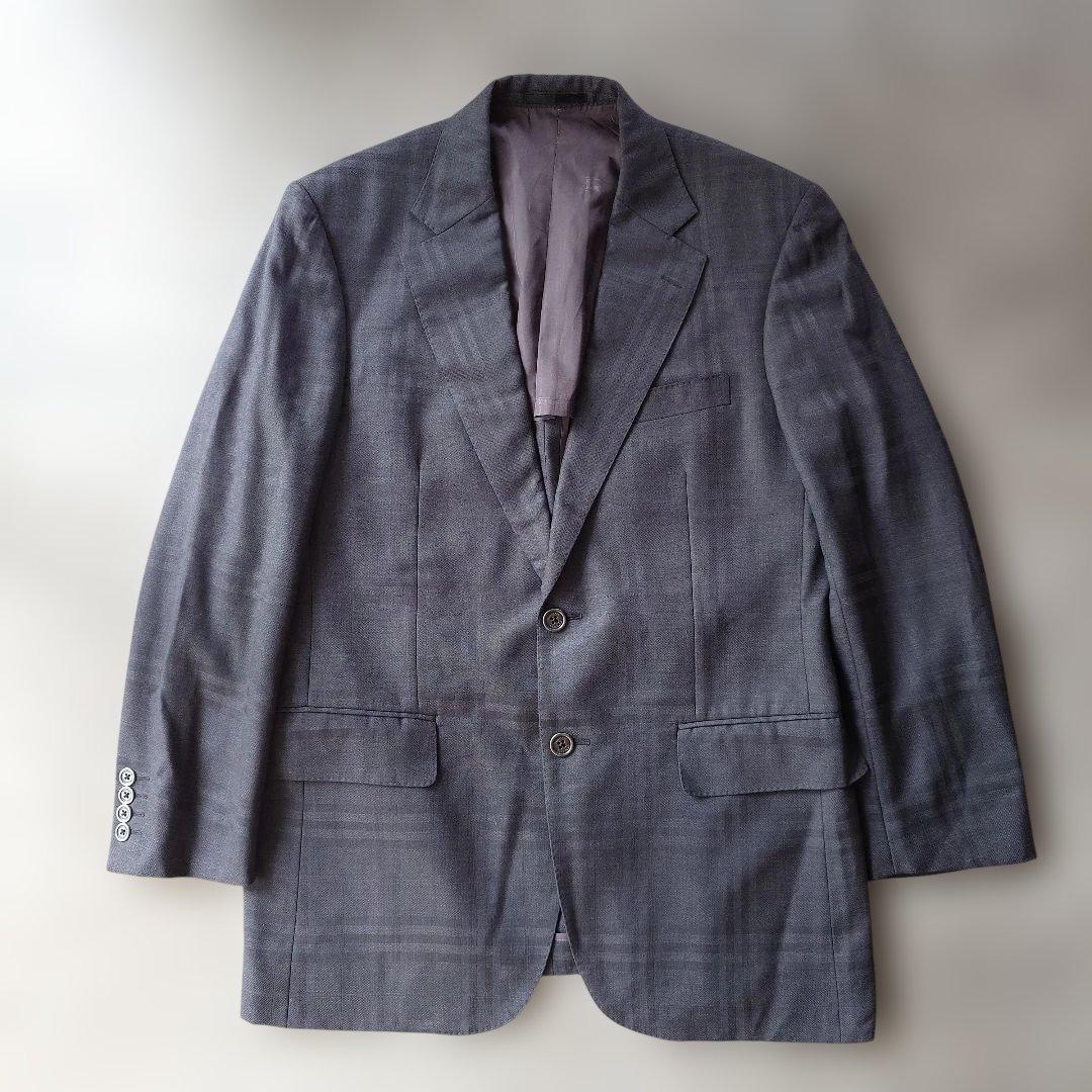 BURBERRY shadow check tailored jacket L
