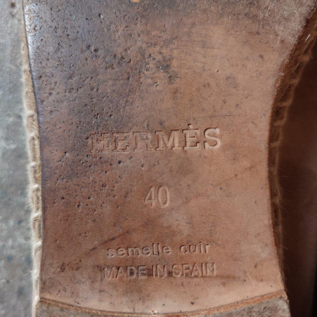 HERMES Leather espa shoes 40inch 25.5cm