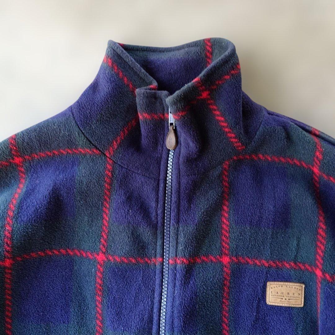 Ralphlauren check fleece M