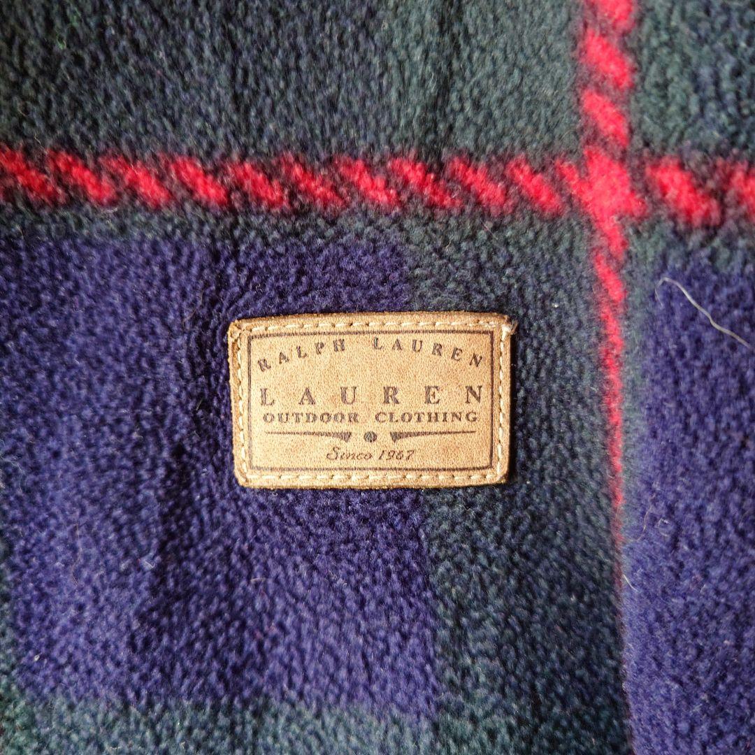 Ralphlauren check fleece M