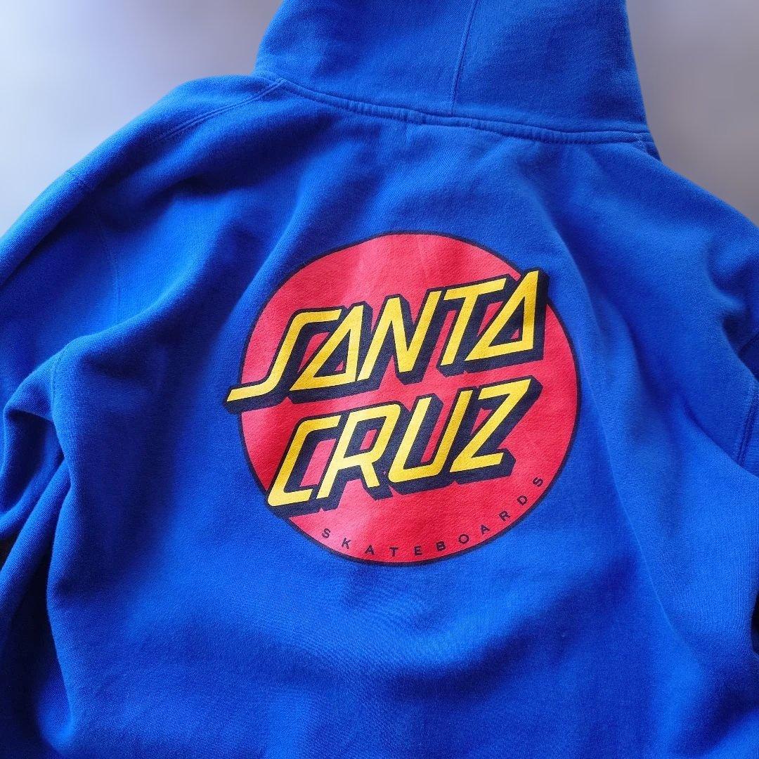 90s SANTACRUZ zip up sweat parka L