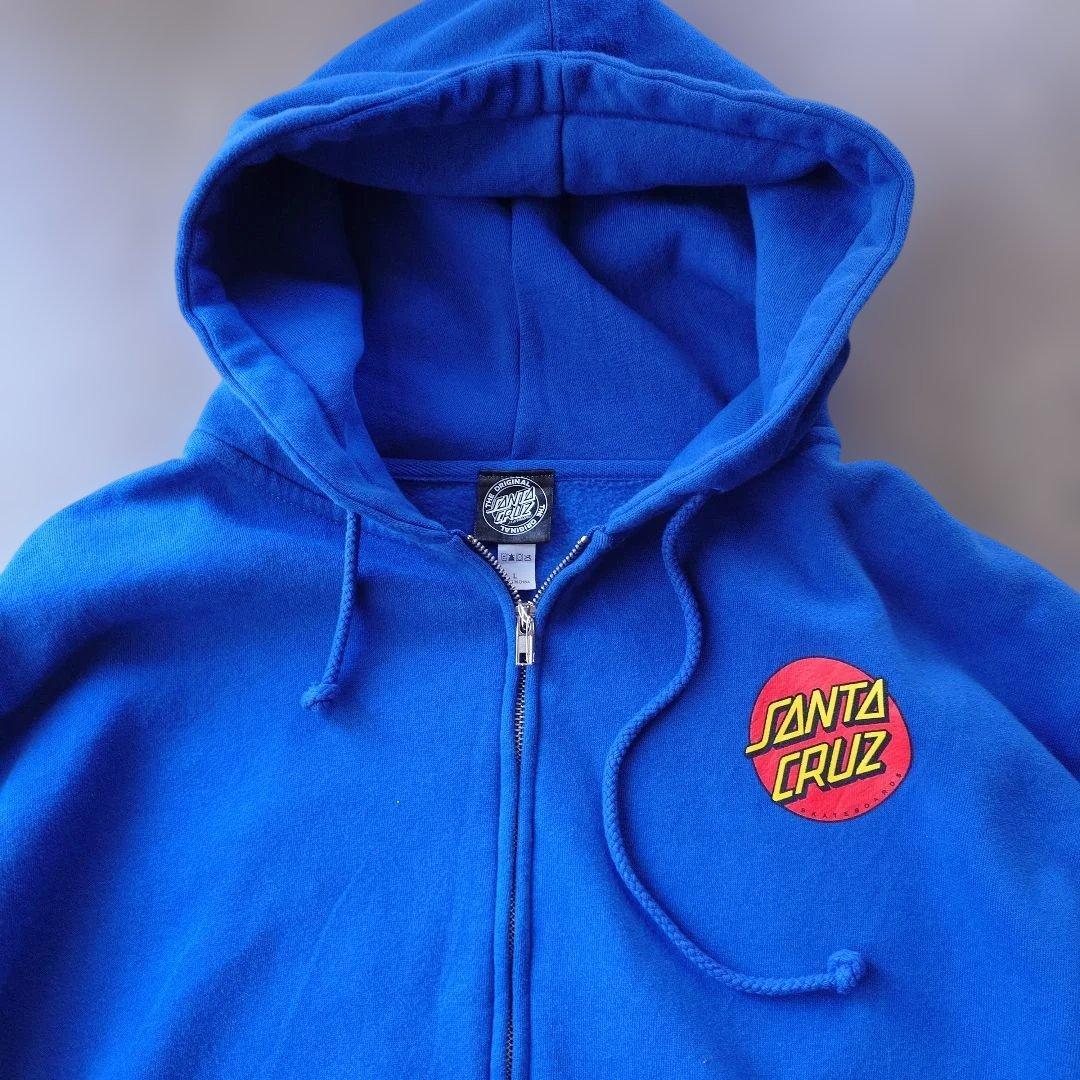 90s SANTACRUZ zip up sweat parka L