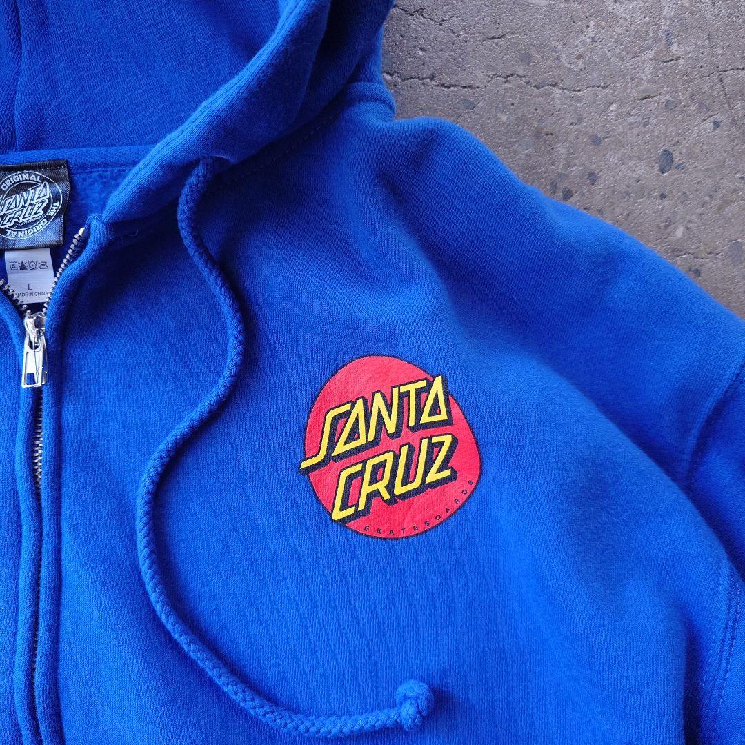 90s SANTACRUZ zip up sweat parka L