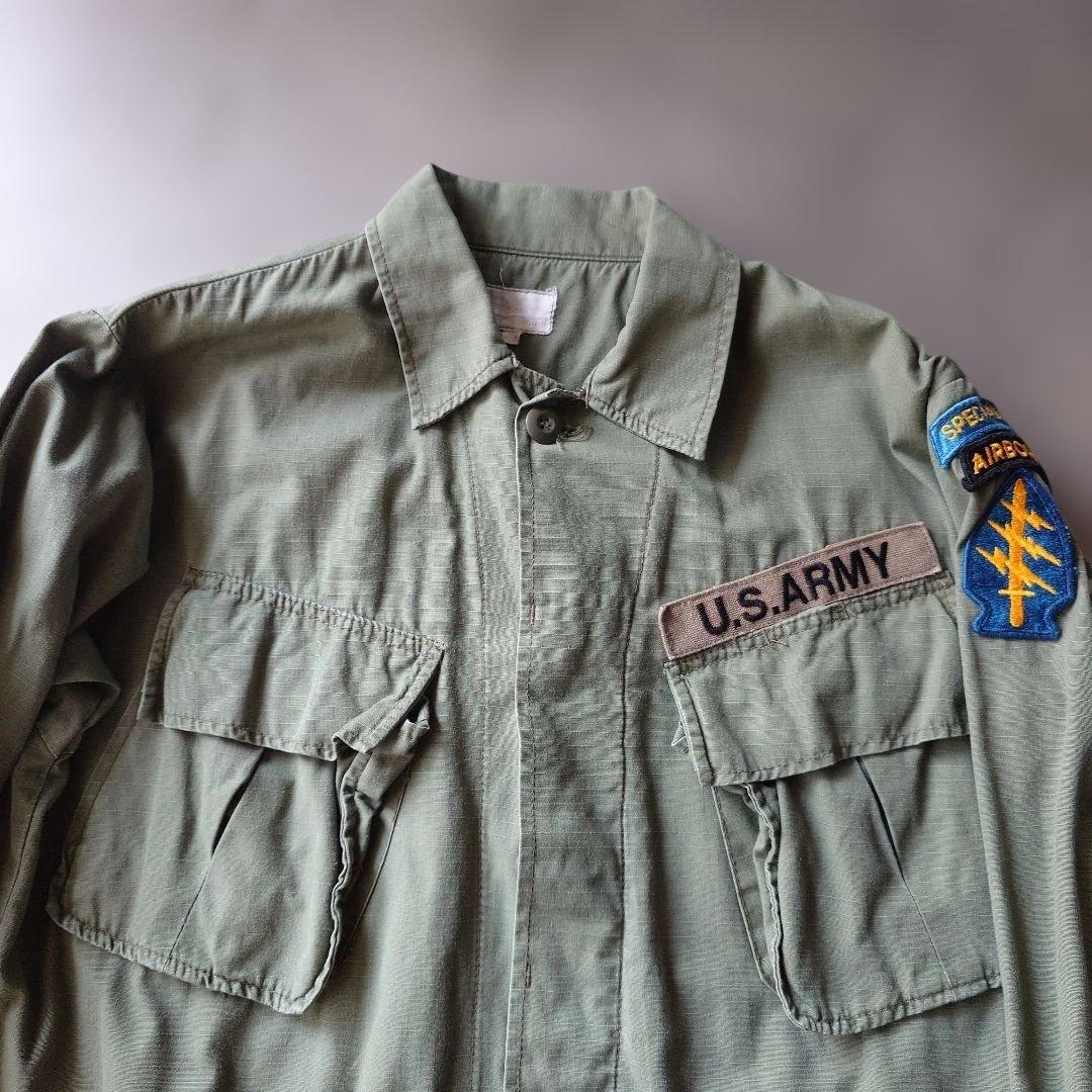 Jungle fatique shirts 69年4th Small^regular ripstop USA