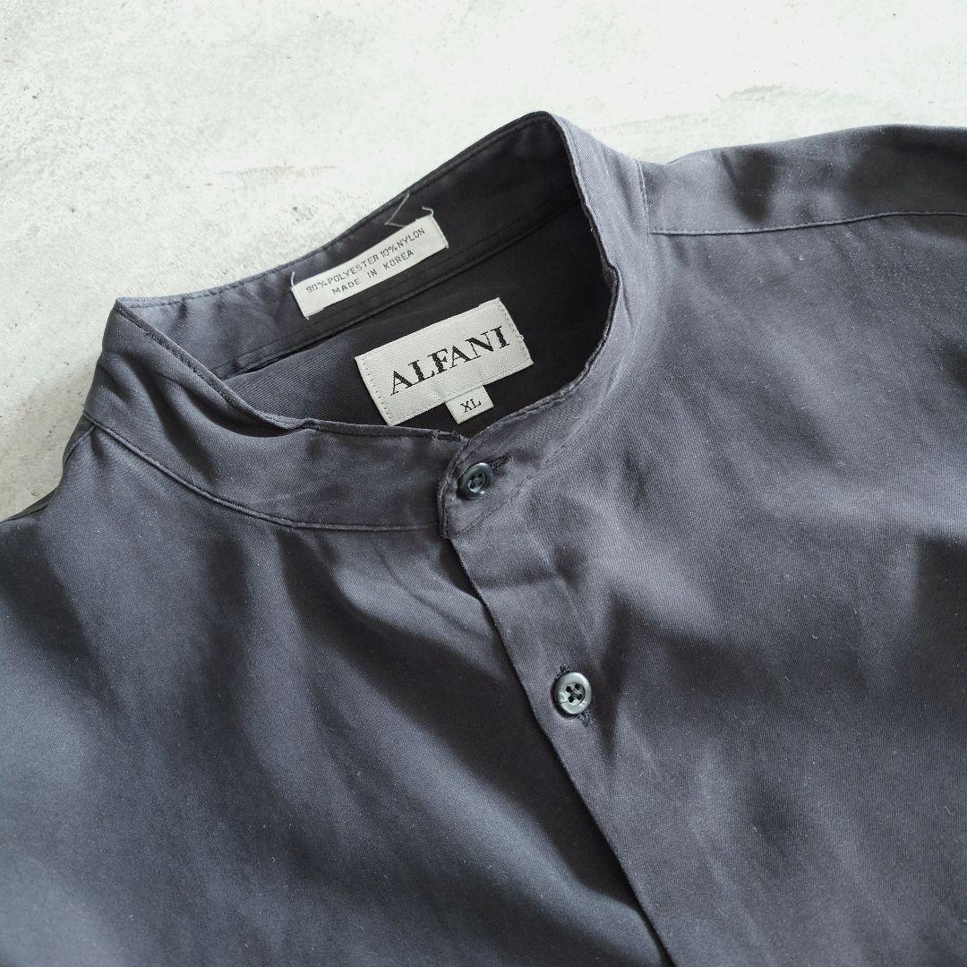 ALFANI stand collar shirts peach skin fablic XL