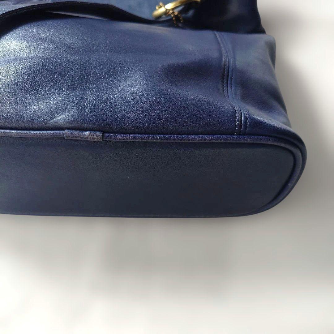 OLD COACH USA leather shoulder bag navy