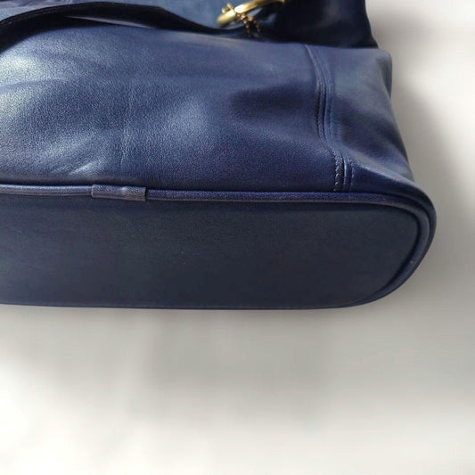 OLD COACH USA leather shoulder bag navy