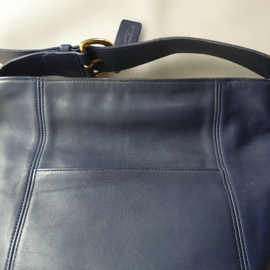 OLD COACH USA leather shoulder bag navy