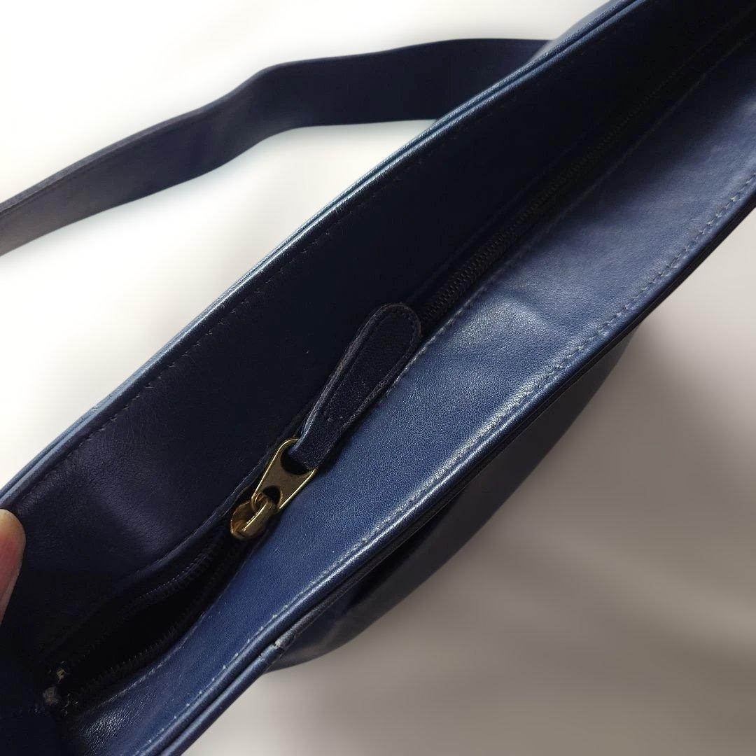 OLD COACH USA leather shoulder bag navy