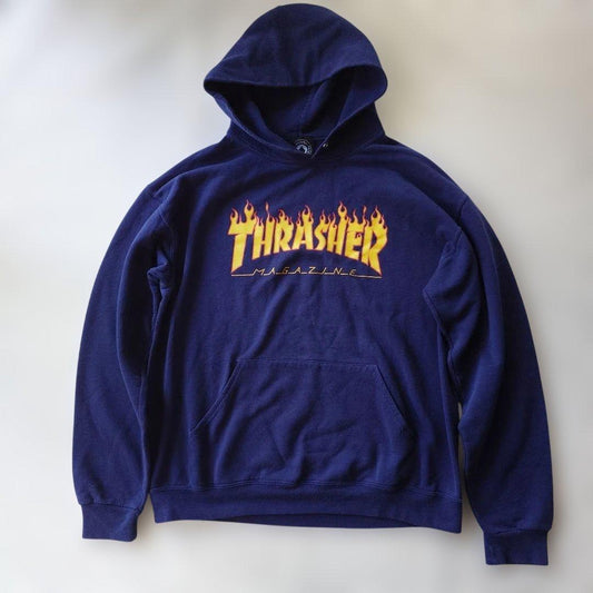 90s THRASHER flame logo hoody sz M