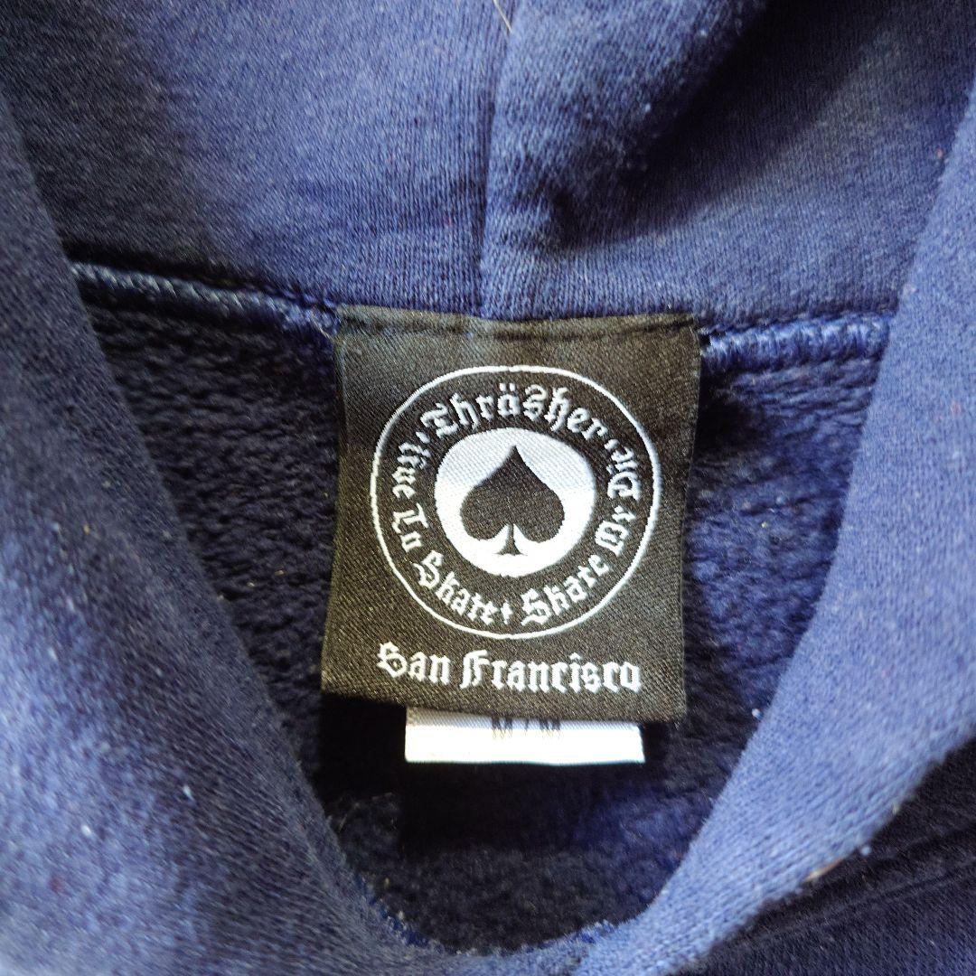 90s THRASHER flame logo hoody sz M