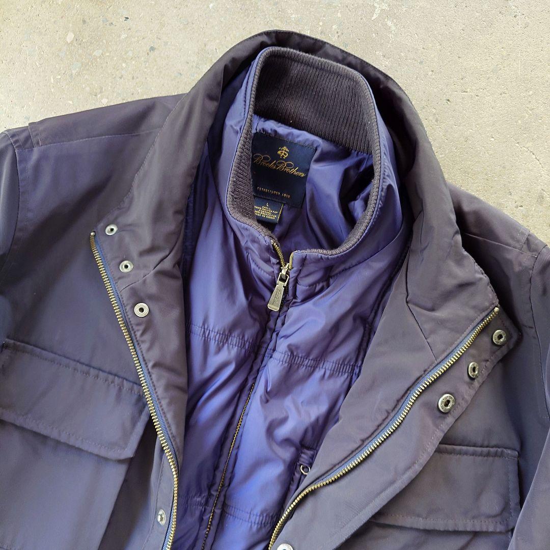 BrooksBrothers M65 Nylon Jacket ブルックスブラザーズ　中綿　ナイロンM65 ジャケット　ベストセット　L