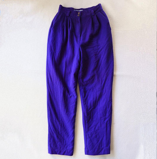 used women wool 2tuck pants