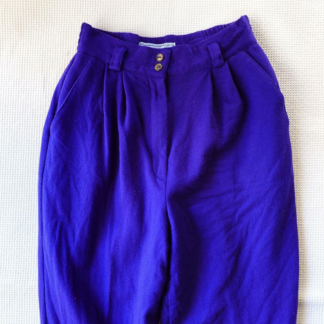 used women wool 2tuck pants