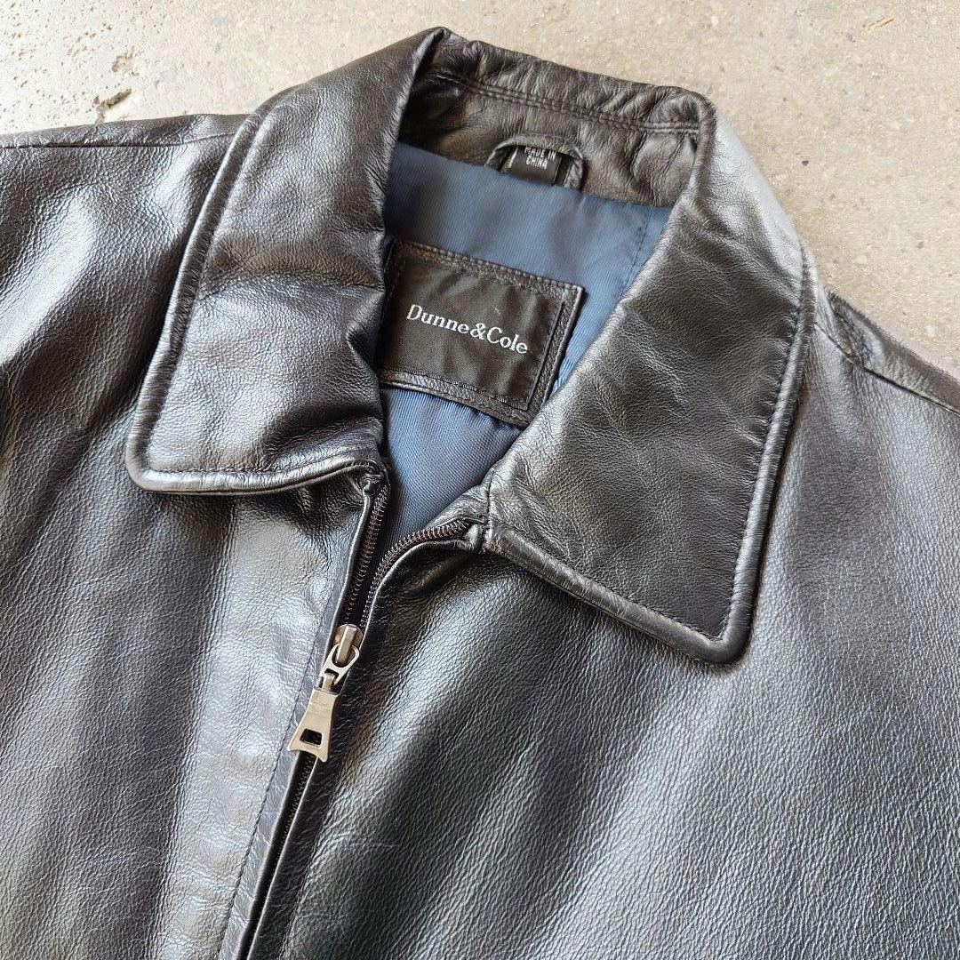 90s dunne&cole goat leather jacket