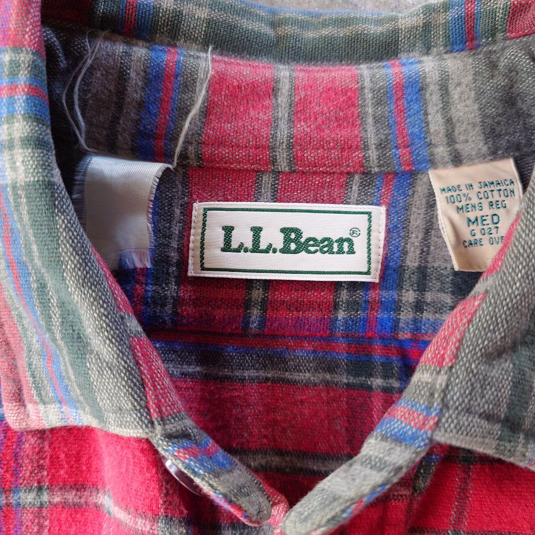 LLBean　nel shirts 90's エルエルビーン　ネルシャツ　M