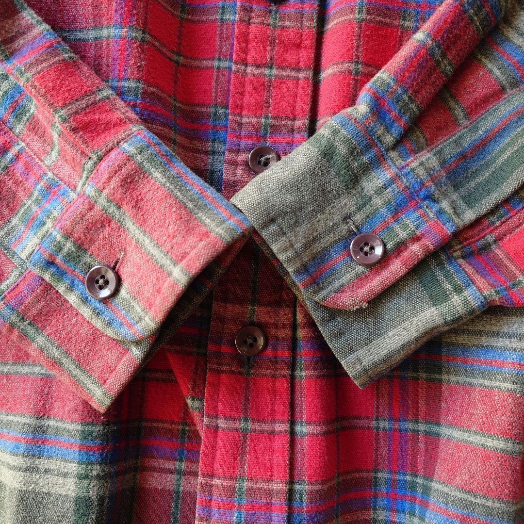 LLBean　nel shirts 90's エルエルビーン　ネルシャツ　M