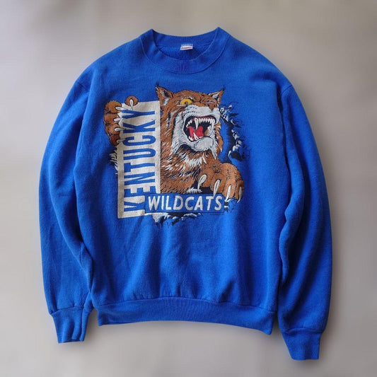 80s vintgae sweat wild cats fruits of the loom sz L