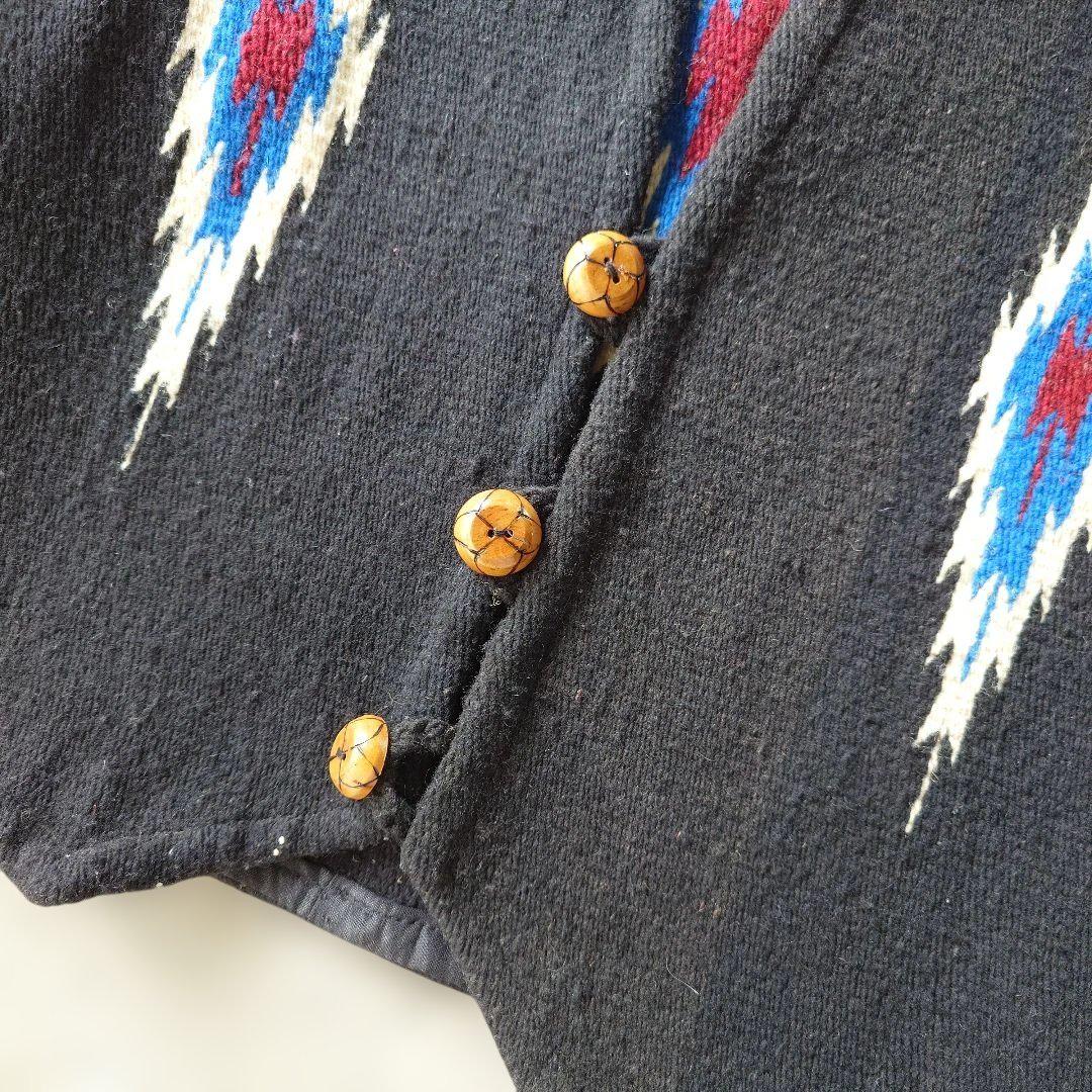 vintage MEXICO handmade woven ortega vest M