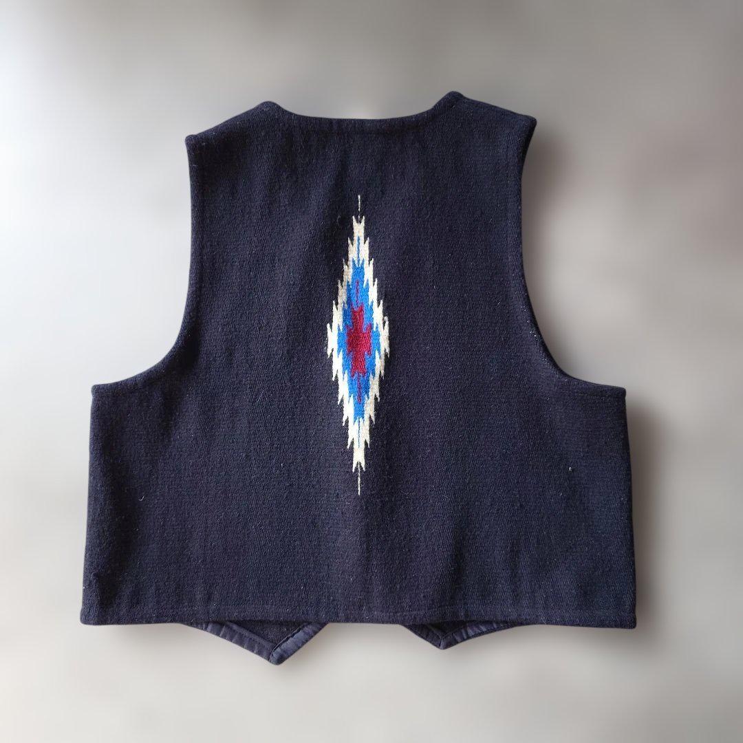 vintage MEXICO handmade woven ortega vest M