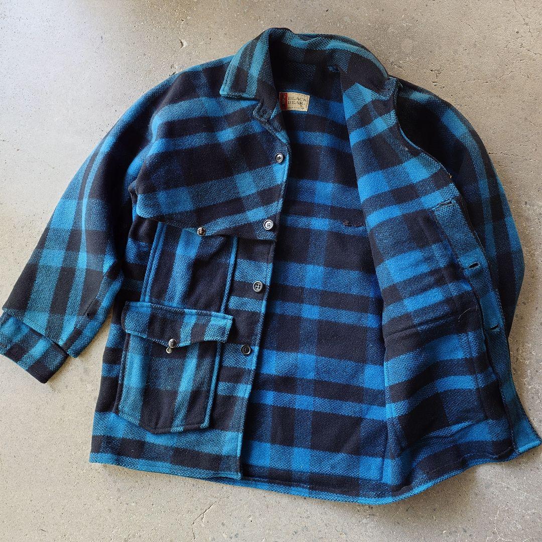 60's Hunting mackinaw coat L オールド60年代　ハンティングコート　ダブルマッキーノコート　MからL