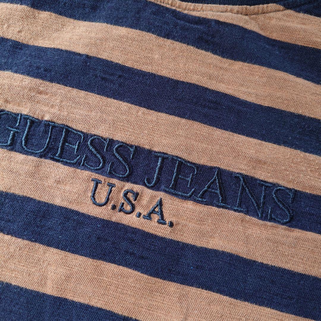GUESS JEANS slub border tee M