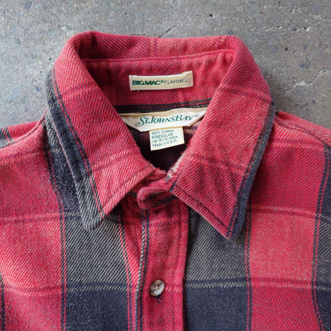ST　John’s Bay BIGMAC buffalo check flannnel shirts USA M