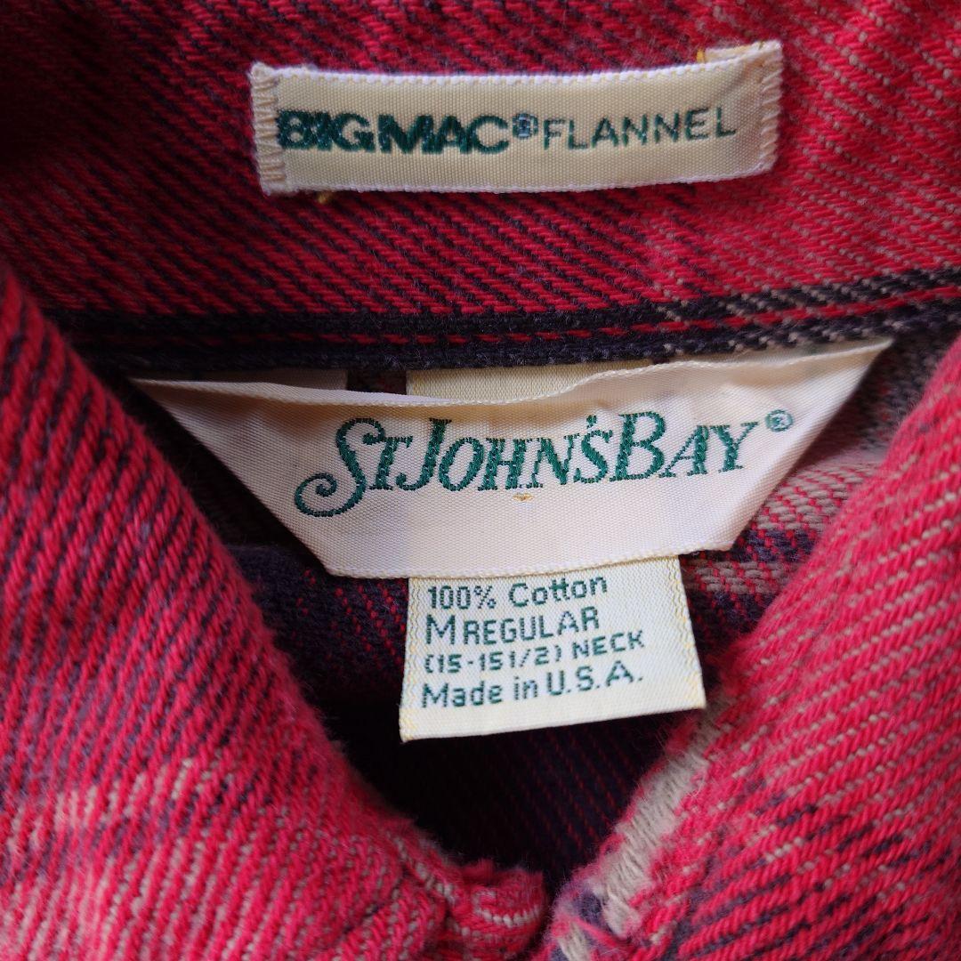 ST　John’s Bay BIGMAC buffalo check flannnel shirts USA M