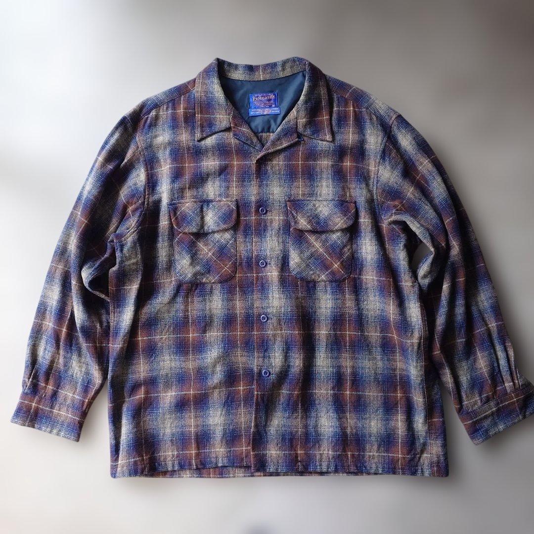 90s PENDELTON ombre check borad shirts XL