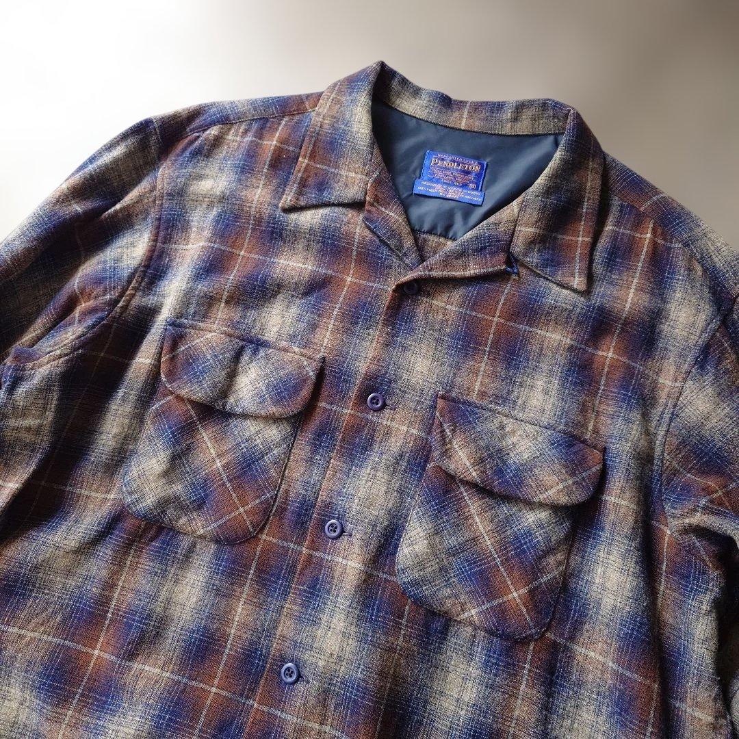 90s PENDELTON ombre check borad shirts XL