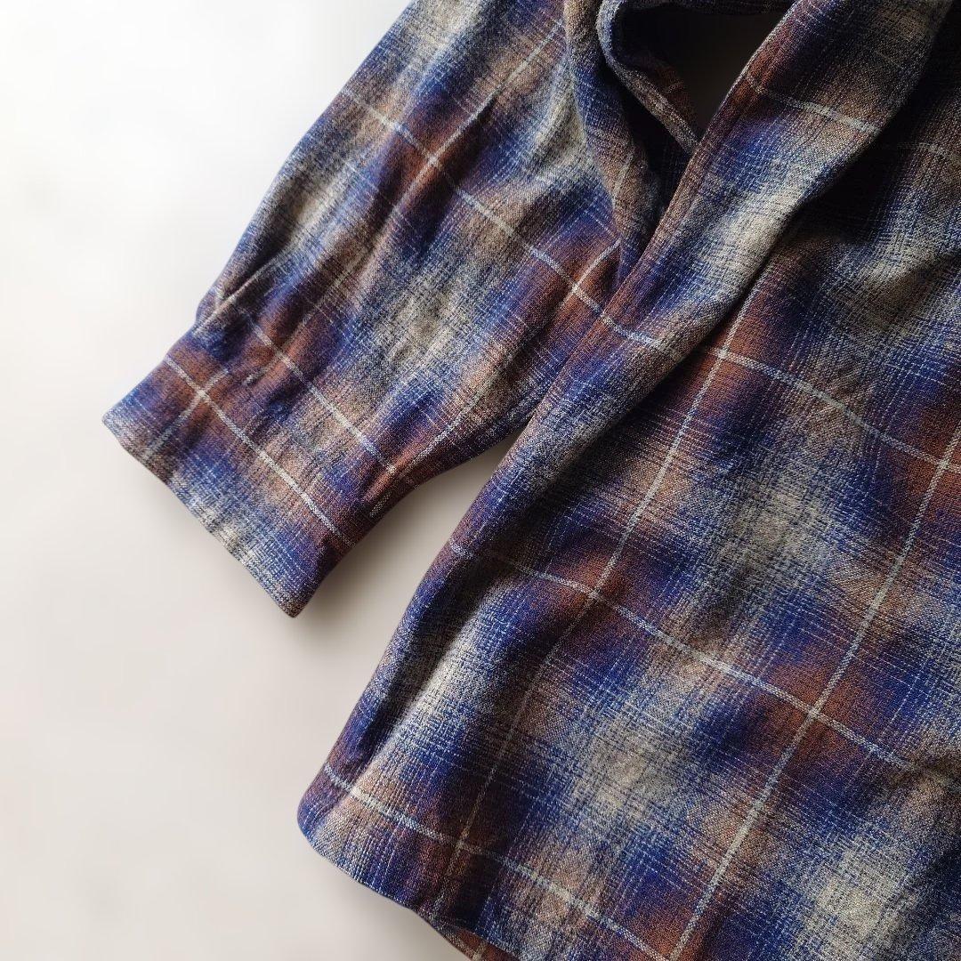 90s PENDELTON ombre check borad shirts XL