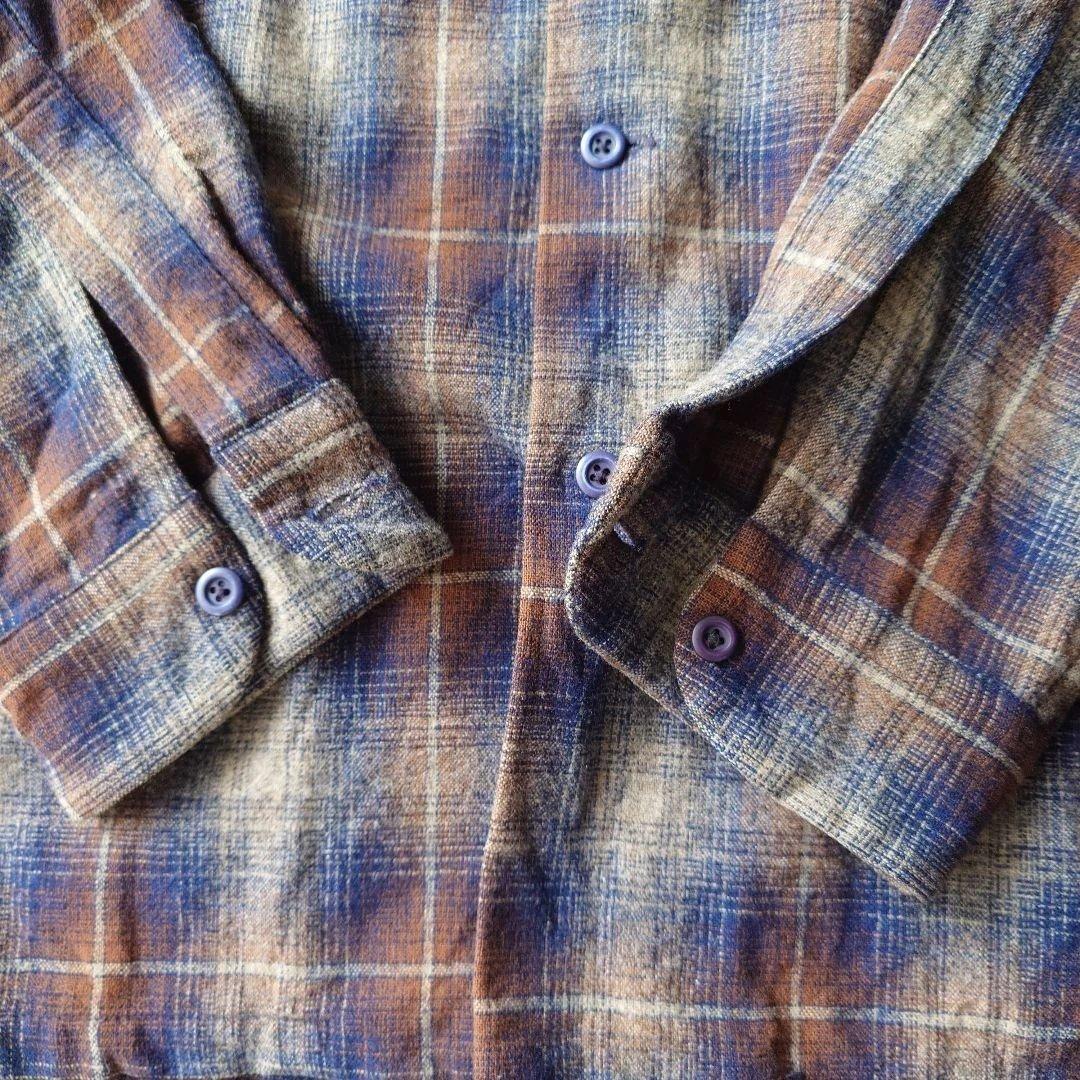90s PENDELTON ombre check borad shirts XL