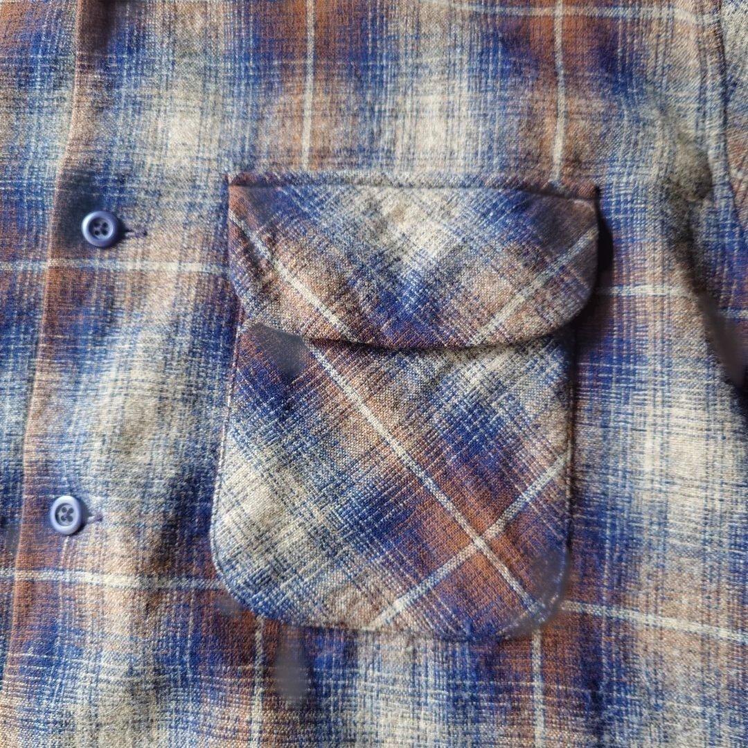 90s PENDELTON ombre check borad shirts XL