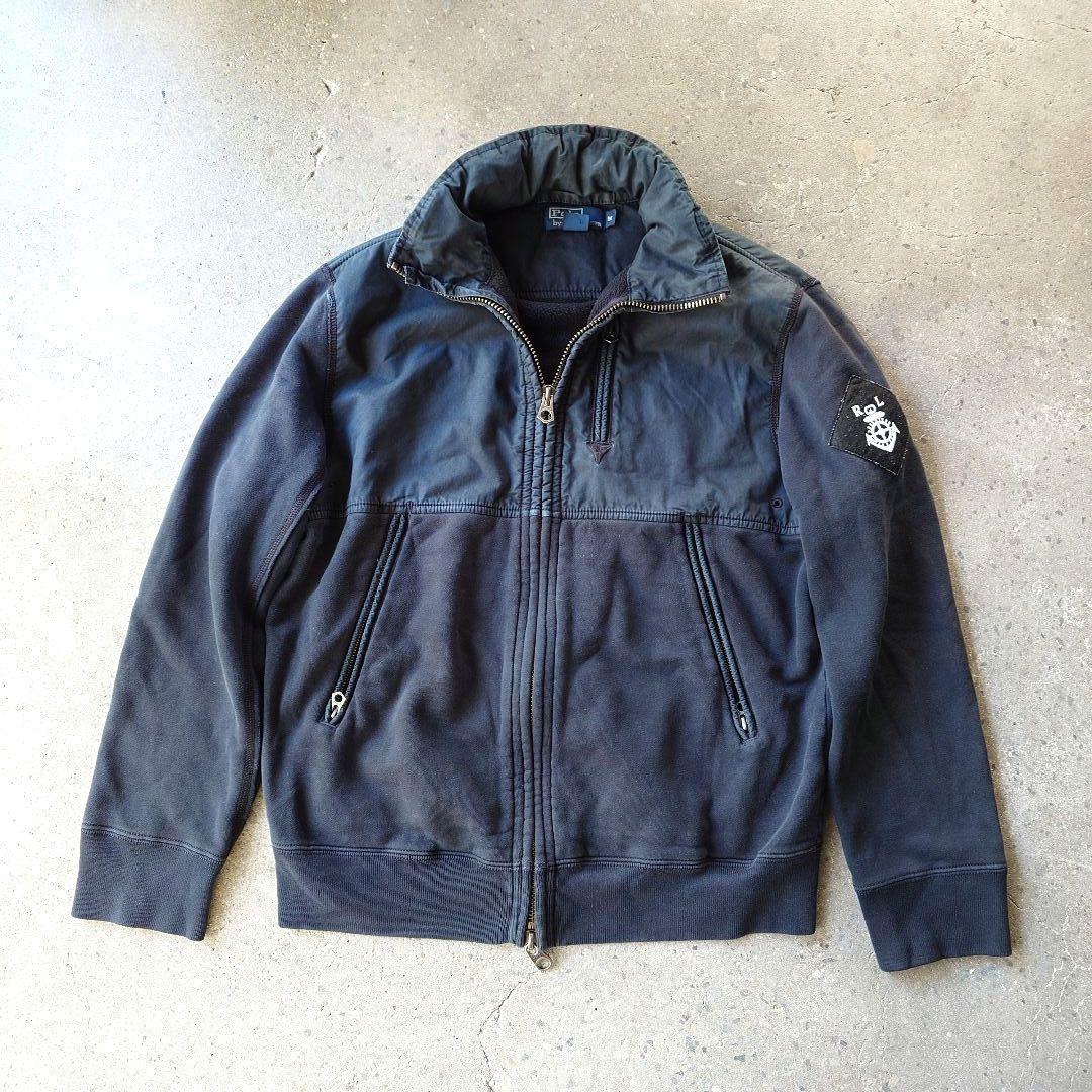 90's poloralphlauren military sweat jacket M 90年代　ポロラルフローレン　ミリタリー　スウエット　ブルゾン M