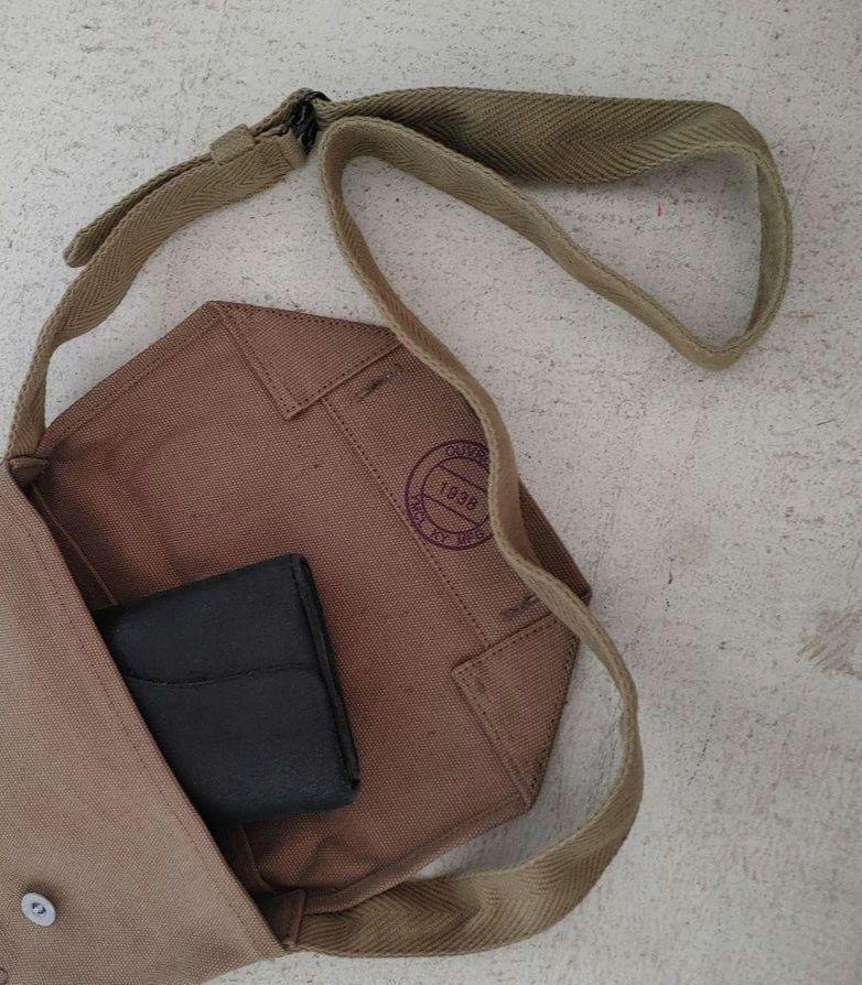 M38　French Bread Shoulder Bag Stencil フレンチ　ブレッドショルダーバッグ　ハンドペイント