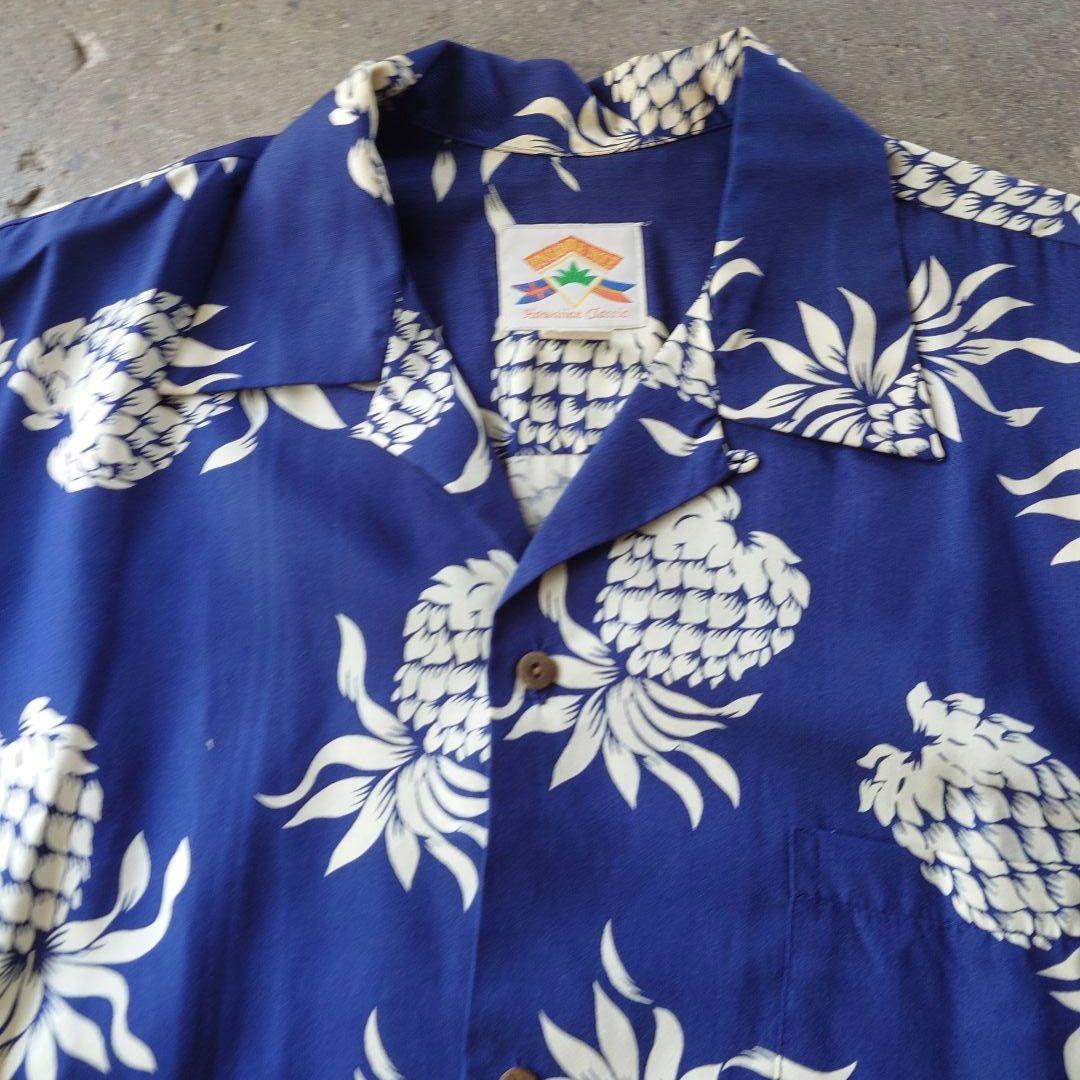 90s PINEAPPLEJUICE HAWAII rayon aloha shirts L