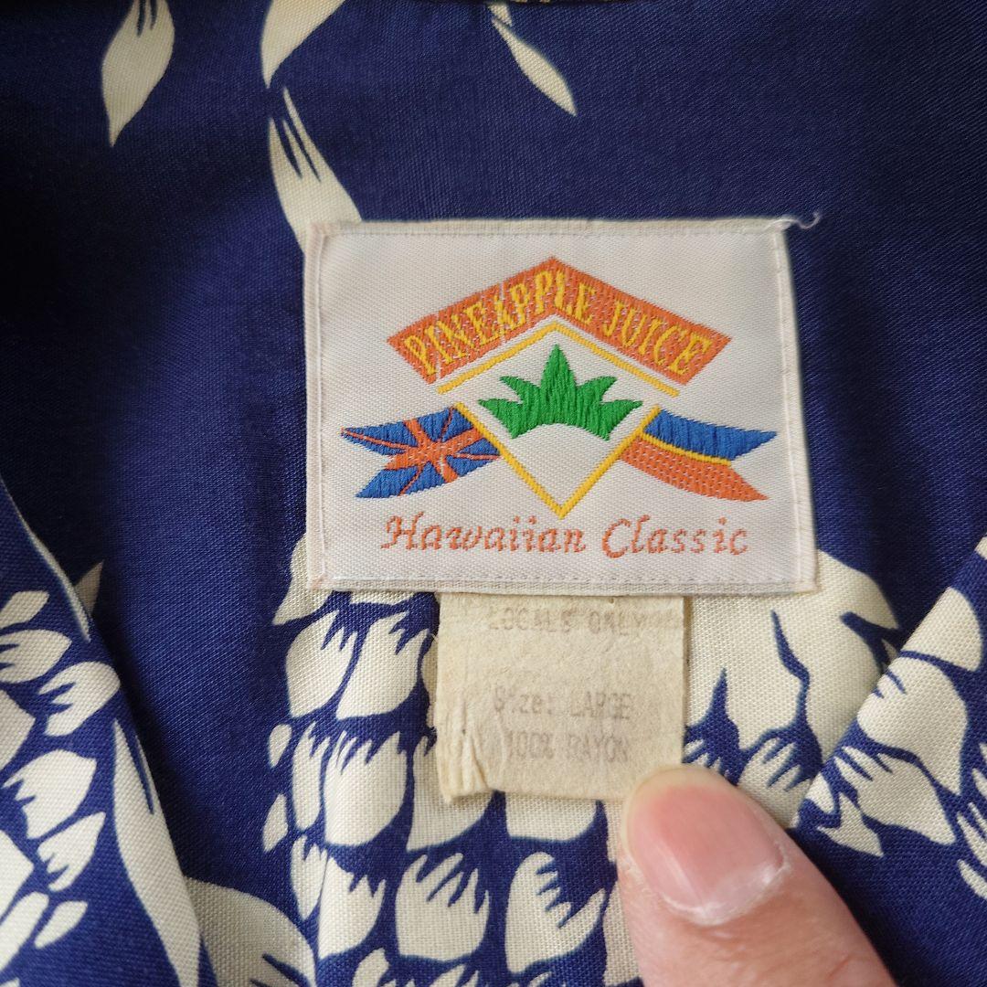90s PINEAPPLEJUICE HAWAII rayon aloha shirts L