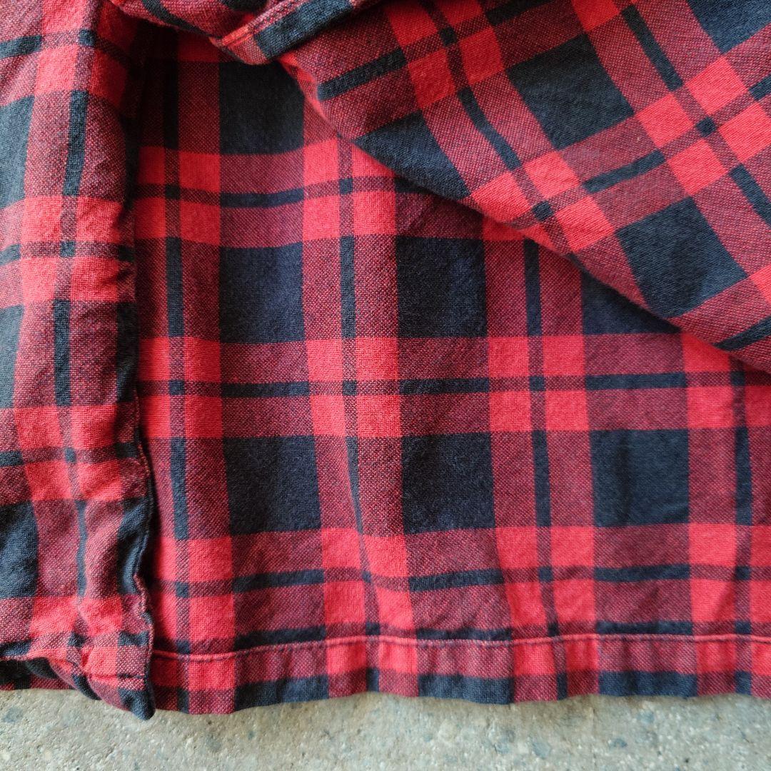 POLO JEANS open collar block check shirts M