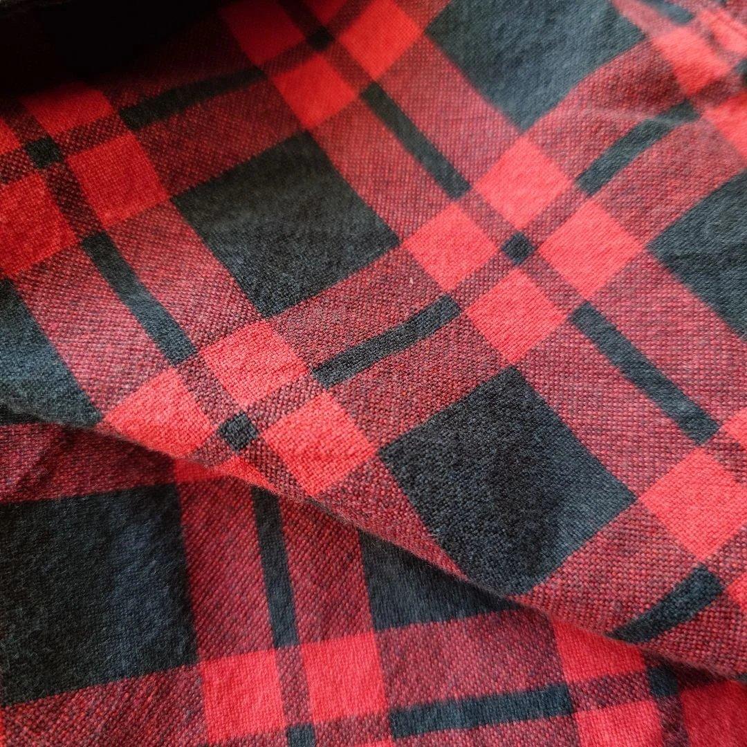 POLO JEANS open collar block check shirts M