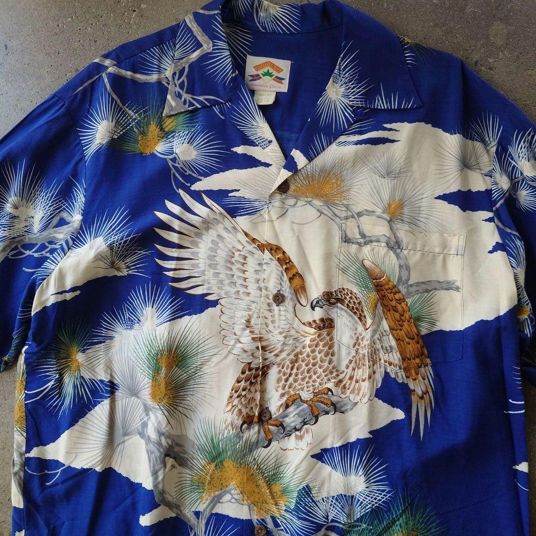 90s PINEAPPLE JUICE rayon aloha 和柄　L
