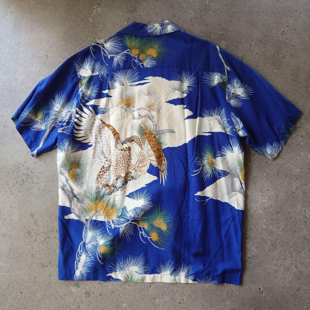 90s PINEAPPLE JUICE rayon aloha 和柄　L